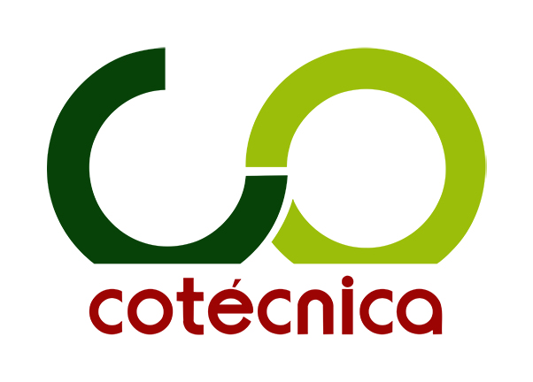 Logotipo de Cotécnica formado por dos círculos entrelazados en tonos de verde